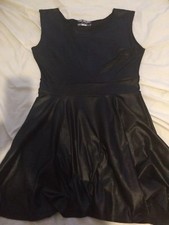 Ladies Women’s Dress Pilot Size 10 Skater Metalic Wet Look Club Wear