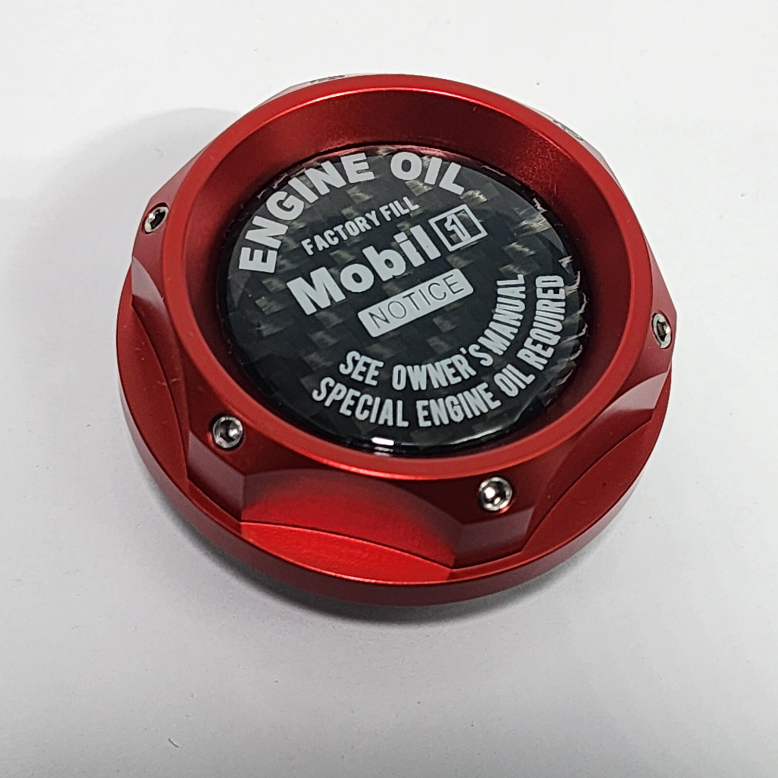 RED ENGINE OIL FILLLER CAP MOBIL 1 CF FOR TACOMA TUNDRA FJ TRD 4X4 OFF ROAD -OE