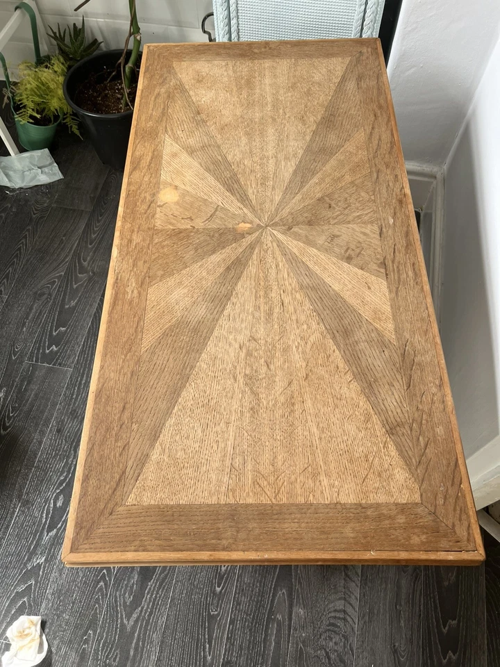 Retro Vintage Solid Wooden Pine Coffee Table - Rustic Turned Farmhouse Country - Image 2 of 3