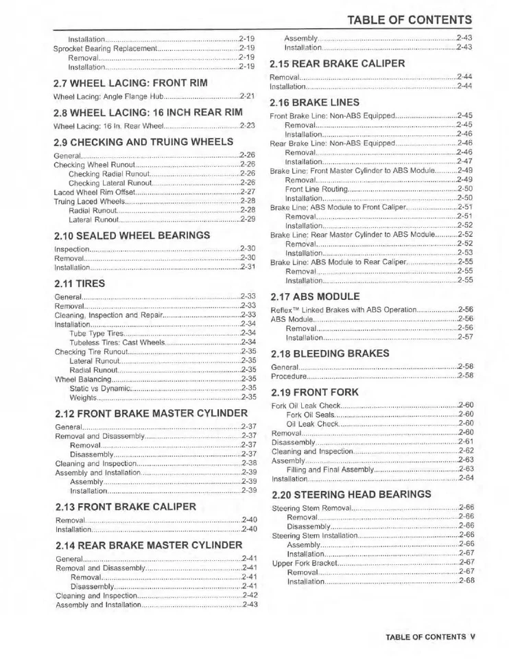 Harley-Davidson Touring 2014 manual de servicio Foto 3 de 4