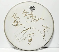 Los Lonely Boys 2003 REMO AMBASSADOR 14” Signed Drum Head in with Original Box