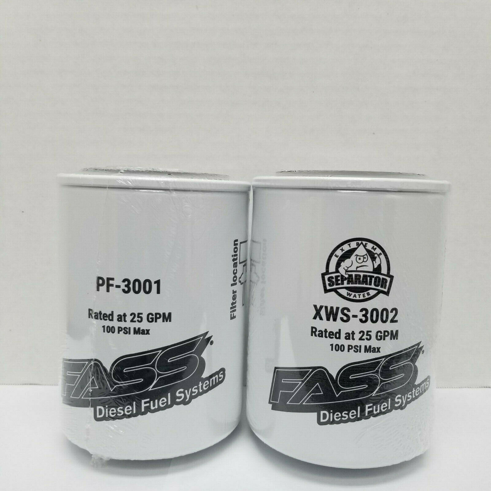 FASS FUEL SYSTEMS PF3001 & XWS3002 REPLACEMENT FUEL & WATER SEPARATOR