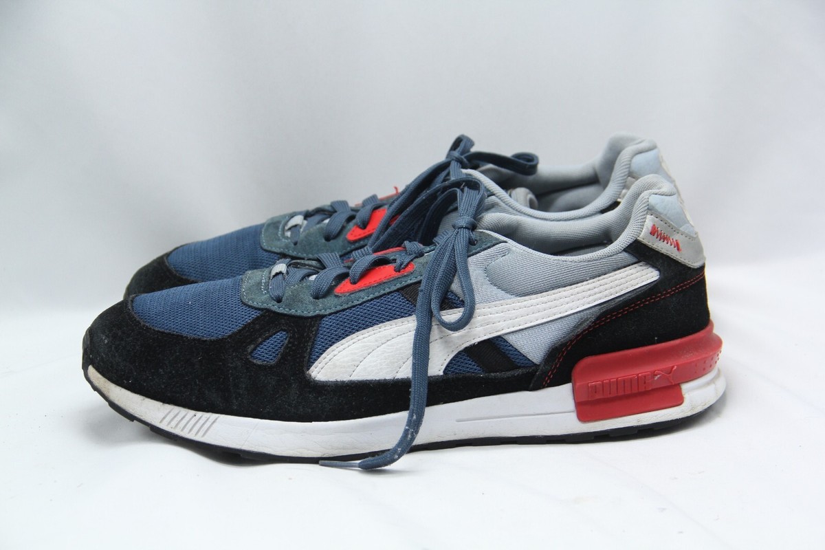 Puma Graviton Pro Sneakers Shoes Mens Sz 12 Low Top Blue Red Suede