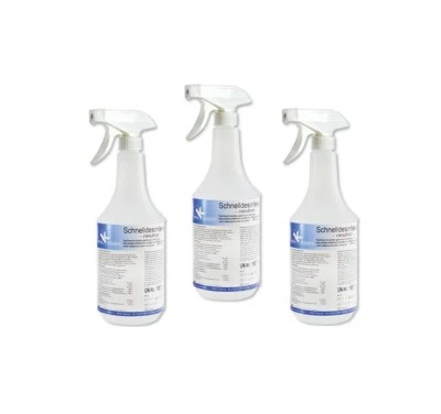 KK HYGIENE KK Schnelldesinfektion in praktischer Sprühflasche | 3 x 1 Liter | 3 Duftsorten