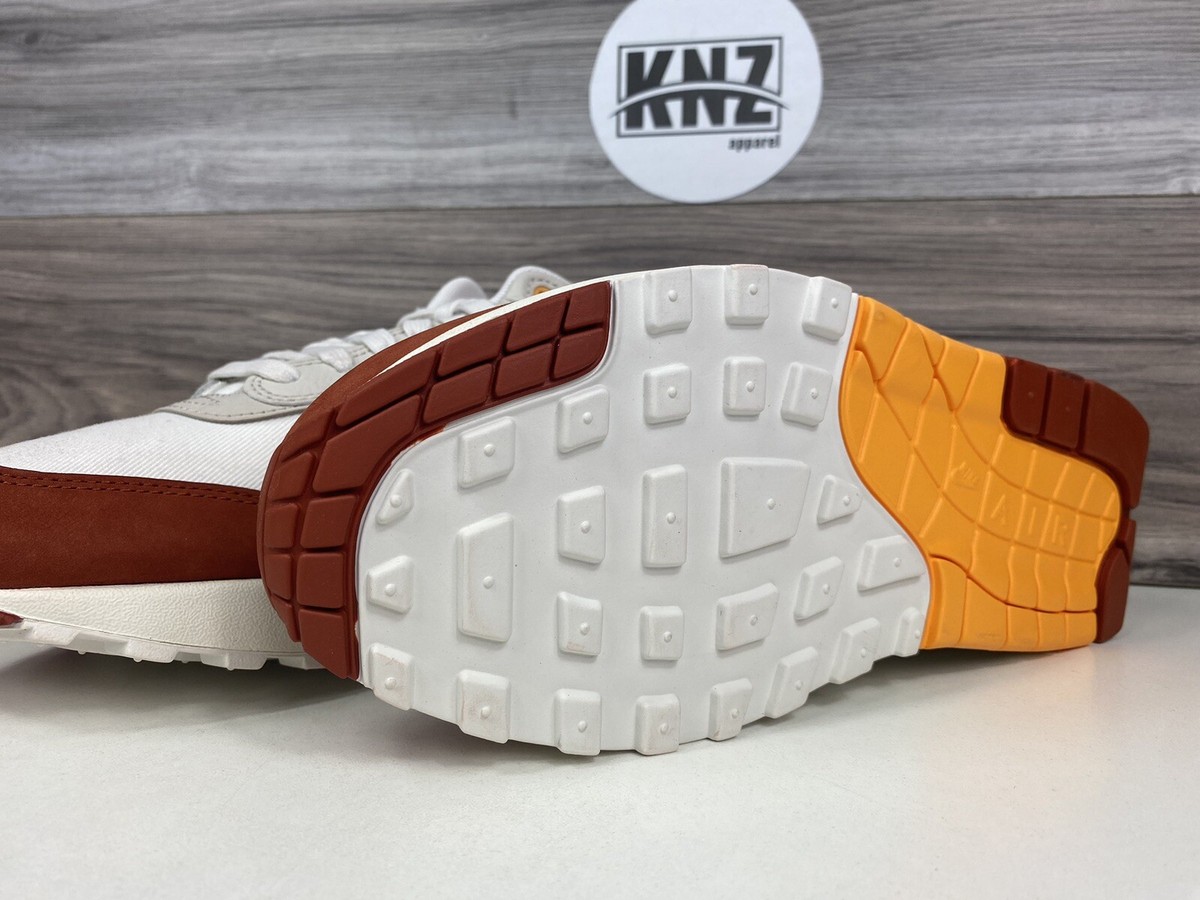 NEW Nike Air Max 1 LX Sail Rugged Orange Shoes FD2370-100