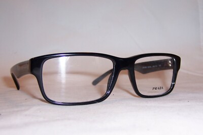 NEW PRADA EYEGLASSES VPR 16M 16MV 1AB1O1 BLACK 55mm RX AUTHENTIC