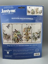 Janlynn Counted Cross Stitch Kit Four Seasons Birds 18x10 Bird Feeder House NEW