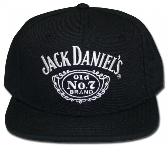 Jack Daniels No. 7 Hat Black Cap Whiskey Tennessee Licensed NEW FLAT Brim