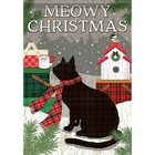 Meowy Christmas Cat Garden Flag 18" x 12"