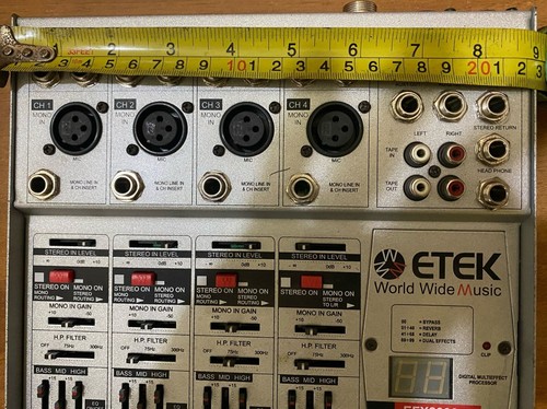 Mixer analogico Etek AD1223 con Digital Multieffect Processor EFX2000 - Foto 13 di 13