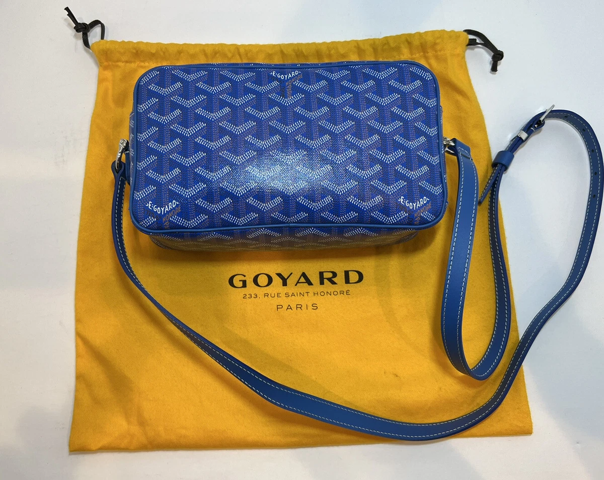 Goyard SAC CAP VERT - BLUE CIEL - Canvas Leather Clutch Bag - CLEAN - Ships  Free