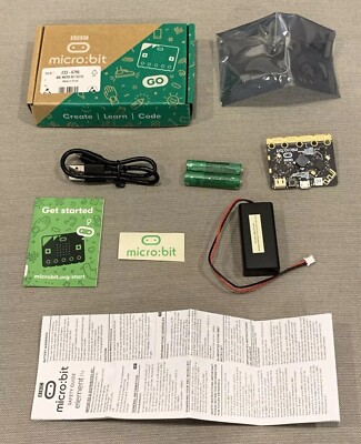 BBC Micro Bit V2.1 Go Kit - Includes micro:bit Board, MicroUSB Cable, and Bat...