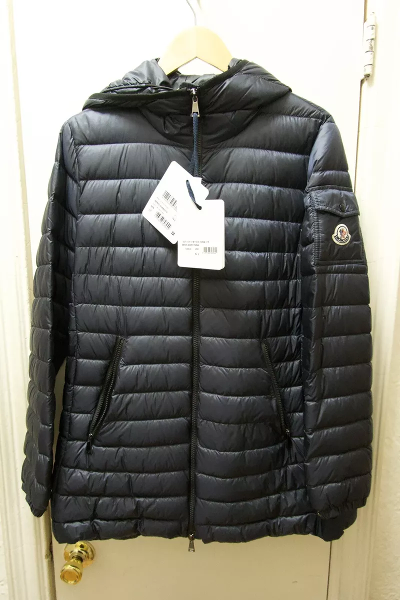 100 Authentic Moncler Ments Guibbotto Parka Women Coat Dark Blue