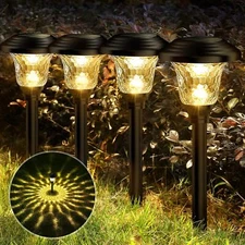 6~18pcs Solar Garden Lights Outdoor Landscape LED Light Pathway Yard Waterproof