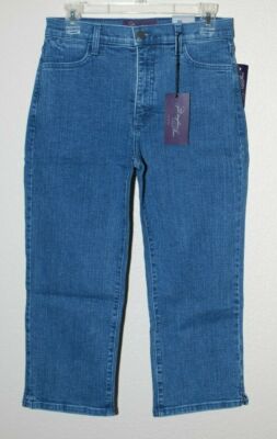 NYDJ LIFT TUCK CROP JEANS  BLUE size 10  709TL415