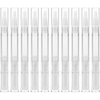 10 Pack Nail Oil Pen Cuticle Oil Pen with Brush Tip Lip Gloss Tubes Brush