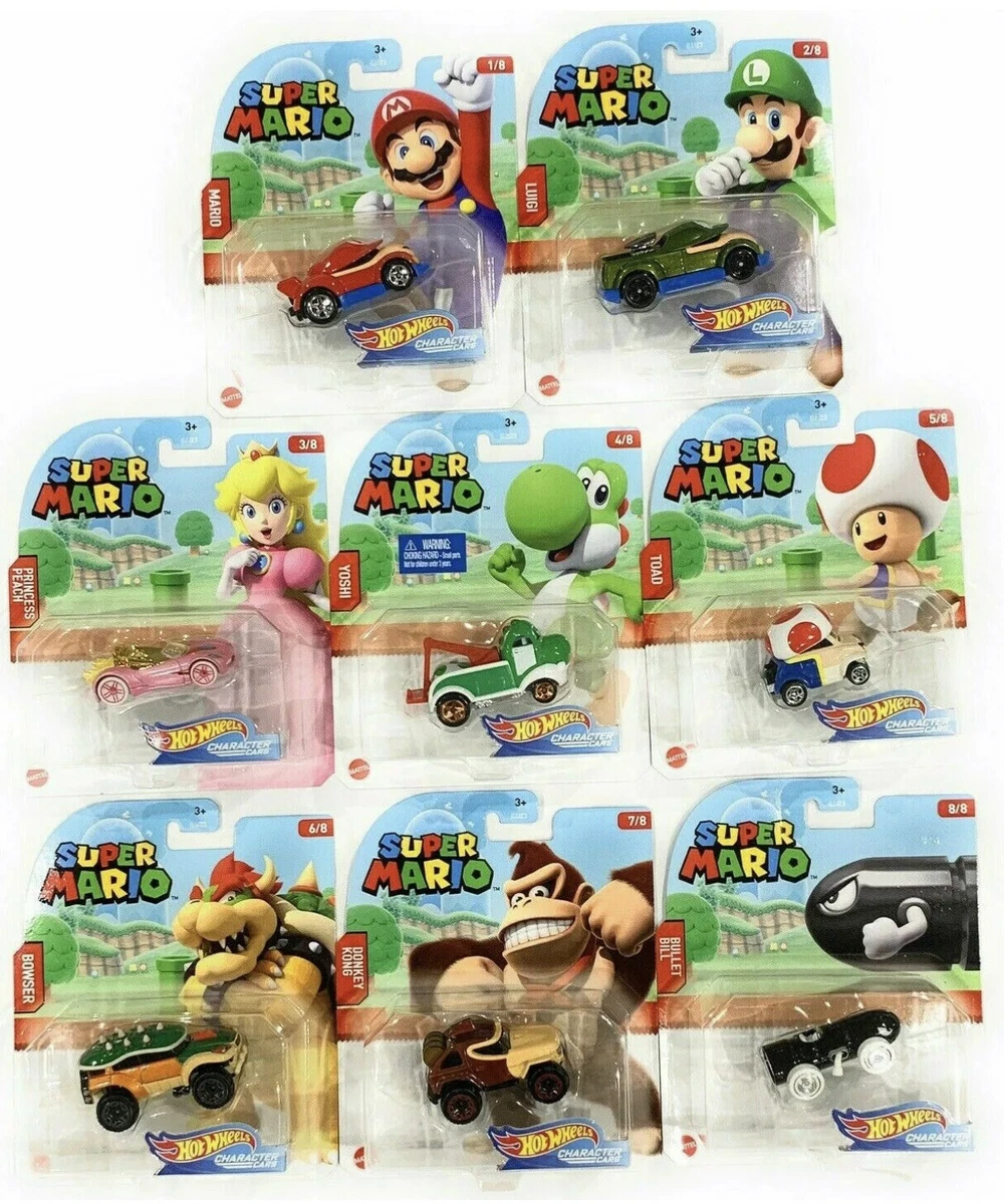 Hot Wheels 2020 Super Mario Character Cars Complete Set of 8 BRAND