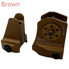 1 Pair D Tactical Low Profile Aluminum Alloy Sights  Front & Rear Set Brown