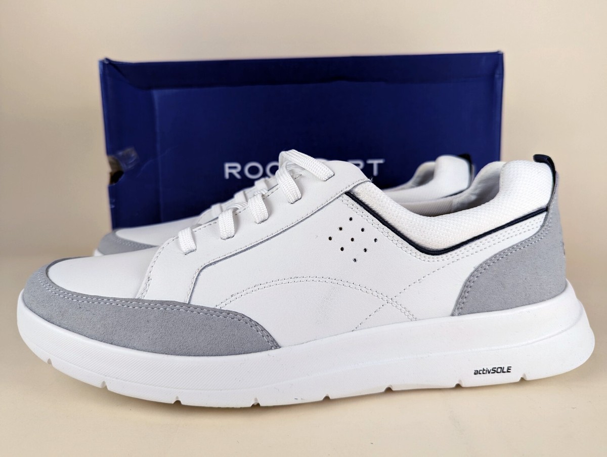 Rockport Truflex Cayden Lace Up Sneakers Mens 12 M White Leather Shoes NWB Rockport Truflex Cayden Lace Up Sneakers Mens | Mercari main image 4