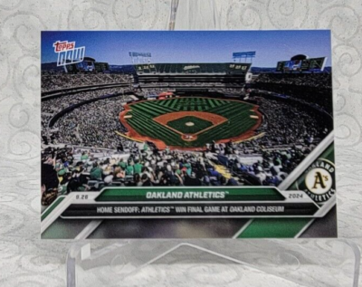 #ad #ad Oakland Athletics 2024 Topps Now #760 A#x27;s Final Home Game $12.95