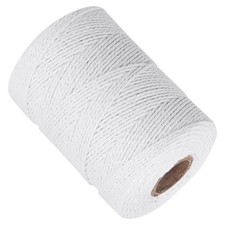 Ohtomber White Cotton Butchers Twine - 656 Feet 2MM Thick 656 Feet,