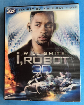 I, Robot 3D Blu-Ray, Blu-ray + DVD 2-Disc Set w/ Lenticular Cover - Ships Free