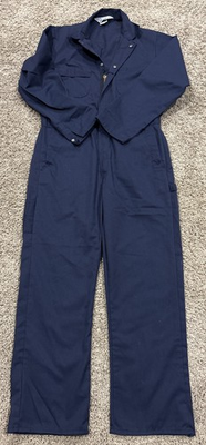 #ad Vintage Sears Roebucks 40R Navy Blue Men’s Coveralls Eight Pockets $39.95