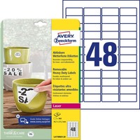 Avery Zweckform Wetterfeste Folienetiketten L4778REV-20 Weiß 45,7 X 21,2 Mm,...
