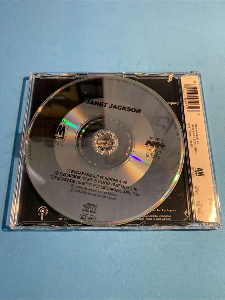 Janet Jackson - Escapade (CD, 1990) 3 TRK IMPORT Single *VERY RARE* VGC+ - Image 4 of 4