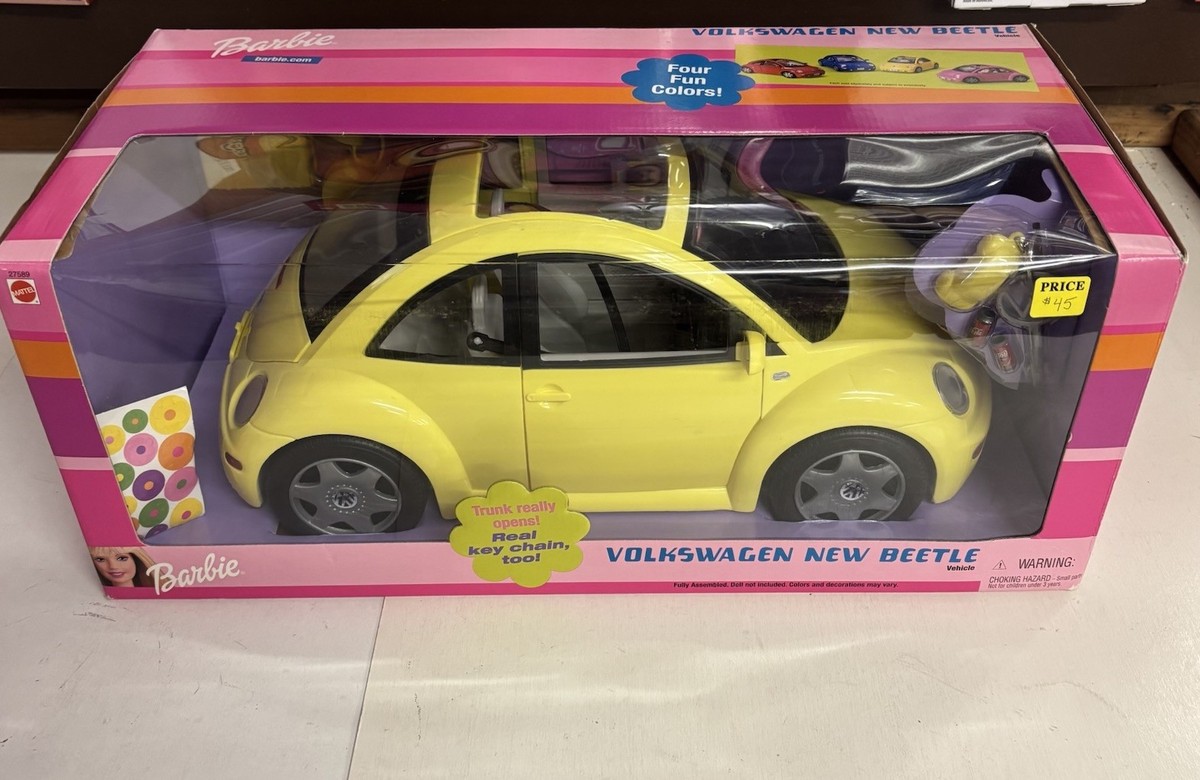 Barbie Volkswagen New Beetle Vehicle Yellow 2000 Mattel