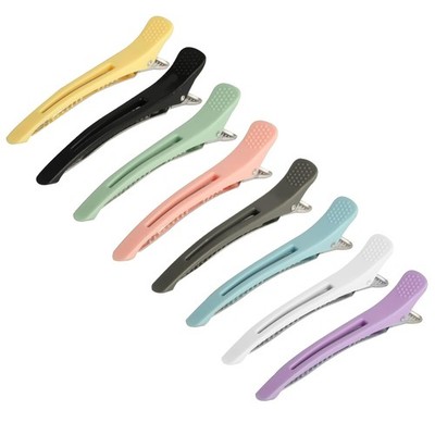 Haarklammern 8 Stk Metall No-Trace Duckbill Clips mit Silikonband Friseur