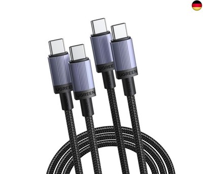 USB C Kabel 240W 2M, 2 Stück Ladekabel USB-C, PD 3.1 USB C auf USB C Kabel, PPS