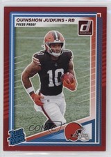 2025 Panini Donruss Rated Rookie Press Proof Red Quinshon Judkins #330