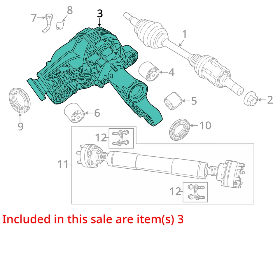 Carrier Front 3.45 Ratio Fits 11-24 DURANGO 3111341 - Image 3 of 4