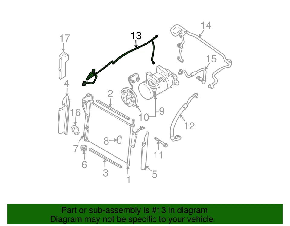 Nissan Armada 2005-2015 genuino - línea de presión 92440-ZW05A Foto 3 de 3