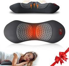 Cordless Lower Back Massager Lumbar Support Pillow for Sciatica,Black