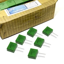20pcs  Polystyrene Capacitor 0.2uF ~ 0.22uF .22uF 250V 0.5% K71-7 Audio Amp USSR