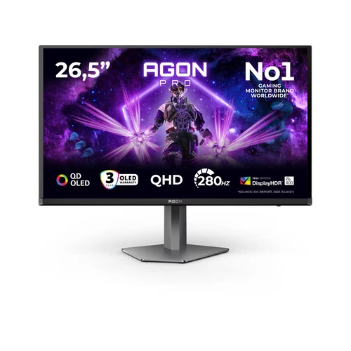 AOC 26.7" AGON Pro OLED QHD 280Hz 0.03ms Gaming Monitor 16:9 HDMI AG276QZD2 video thumbnail