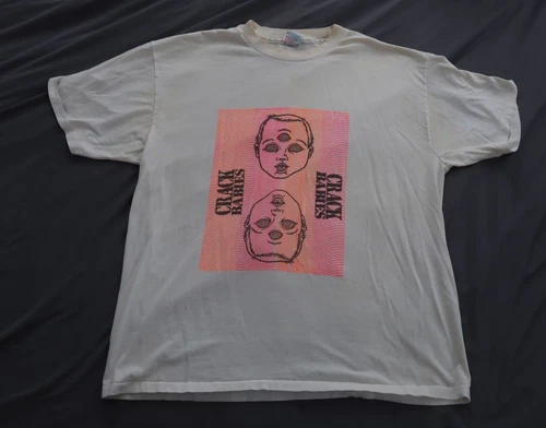 Crack Babies Punk Band Drugs Skater Concert Shirt Ad 1990s vintage concert t-shirt, vintage, single stitch, B+ condition