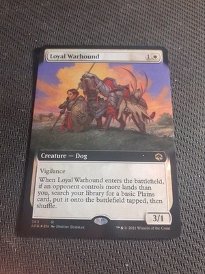 Loyal Warhound (Extended Art) #363 (Foil) (NM) Forgotten Realms AFR Magic MTG