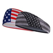Sports Headbands Sweatbands for Men Women Flag Sweatbands Elastic Hair Band 1