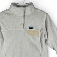 Patagonia Re-Tool Snap-T Pullover Fleece Jacket White Girls XL / 14
