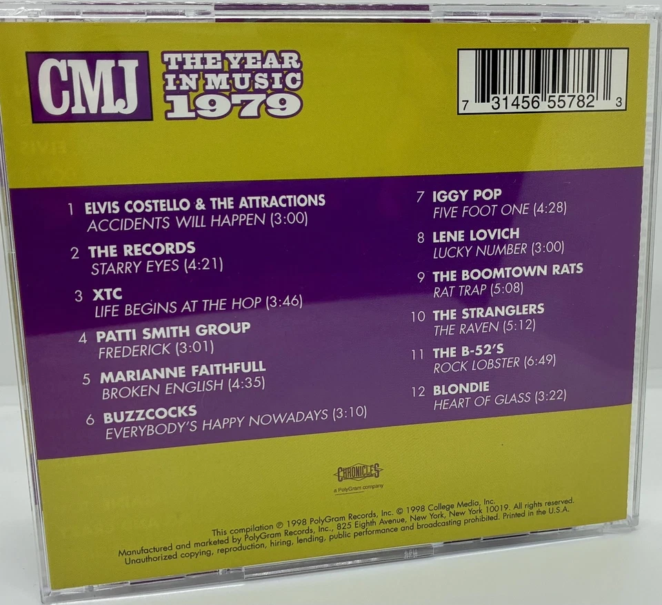 VERY GOOD - CMJ: The Year In Music 1979 CD - Original 1998 Release Foto 3 de 3