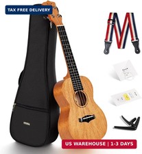 Enya Concert Ukulele EUC-25D 23 Inch Solid Mahogany Top - Beginner Kit with Gig