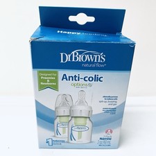 Natural Flow , Anti-Colic Option   Baby Bottle, P/0 Months, 2 Pack, 2 oz 60 ml 