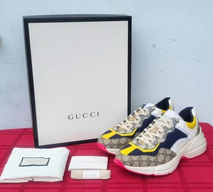 NEUF !! Baskets homme Gucci GG Rhyton 61989 99WF0 4370 Taille : 8,5