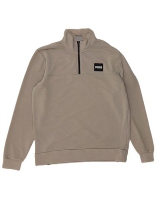Puma Herren Zip Neck Sweatshirt Pullover Medium Grey DT15