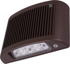 Bronze Led Emergency Wall Pack With Photocell 5000k