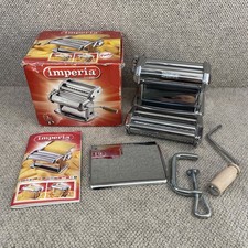 Imperia Pasta Machine SP150 Chrome Steel Manual Roller Maker With Box Italy