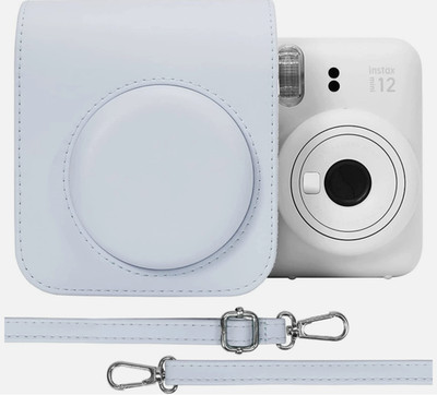 For Fujifilm Instax Mini 12 Case white PU Leather Camera Cover+Free Photo Album